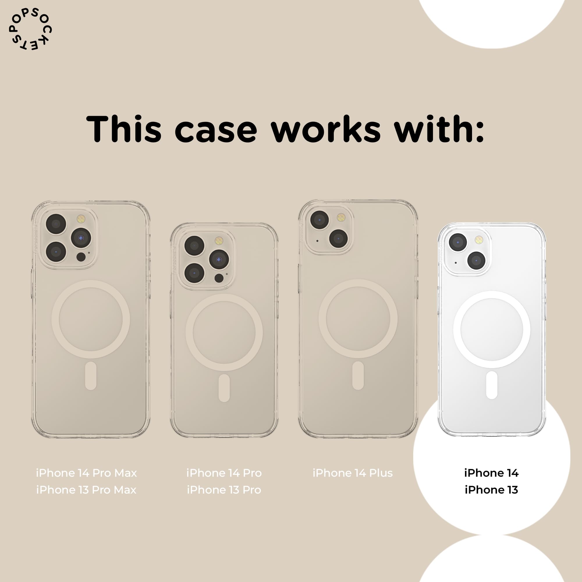 Apple - ぽぽ Amazon.com: PopSockets iPhone 14 Case with Phone Grip and